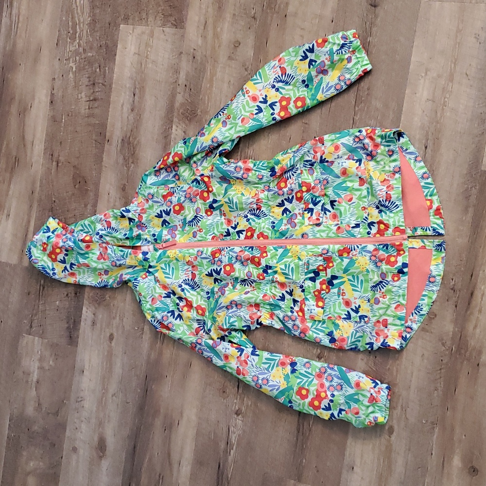 Cat & Jack Colorful Floral Hooded Jacket, Size XL - Picture 2 of 7